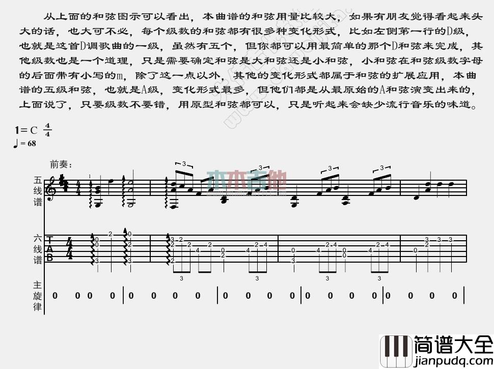 李代沫_我的歌声里_吉他谱_Guitar_Music_Score