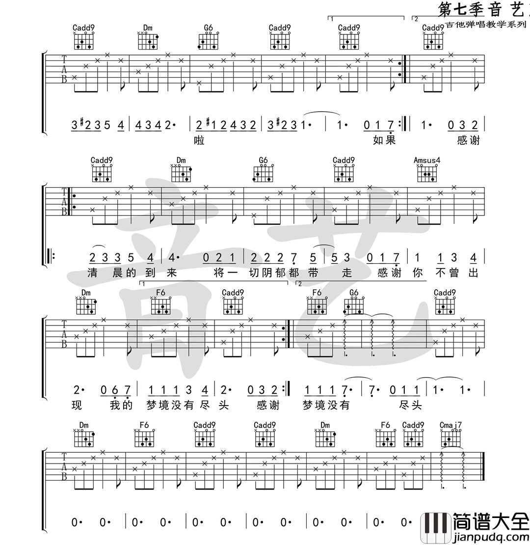 如果明天不会到来_陈小熊_图片谱标准版_吉他谱_陈小熊_吉他图片谱_高清