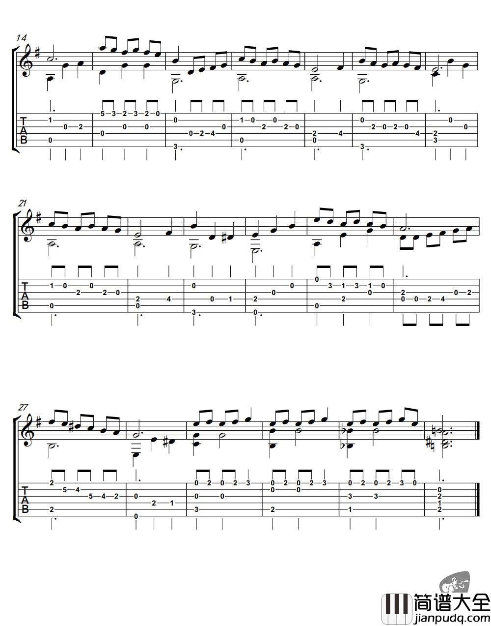 Mia_&_Sebastian's_Theme吉他谱_爱乐之城(La_La_Land)主题曲