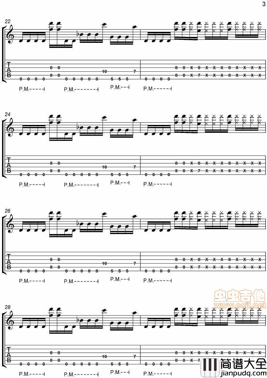 说传记谱|分享|Nickelback|believe_it_or_not|节奏吉他谱|吉他谱|图片谱|高清|nickelback