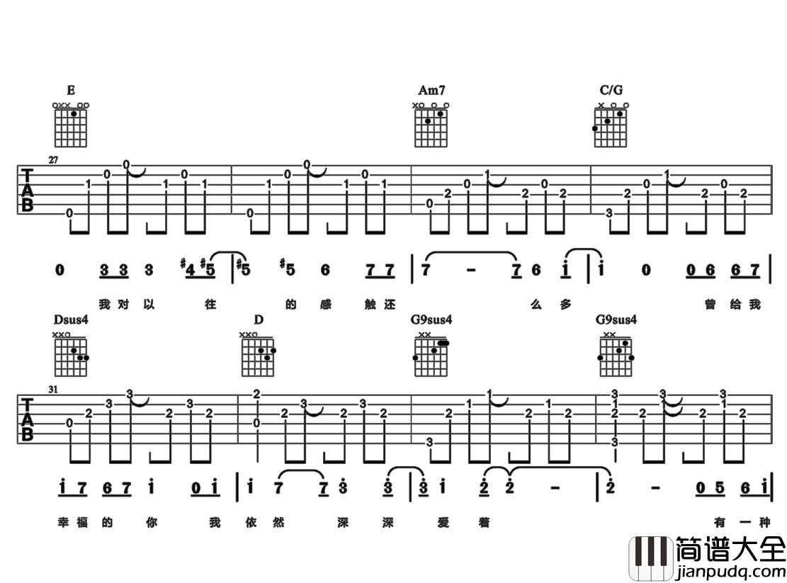 林忆莲_听说爱情回来过_吉他谱(C调)_Guitar_Music_Score
