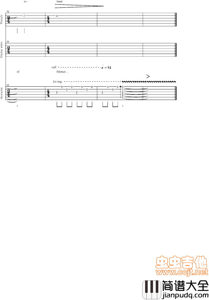 寂静之声|The_Sounds_Of_Silence|吉他谱|图片谱|高清|保罗|西蒙(Simon_&_Garfunkel)