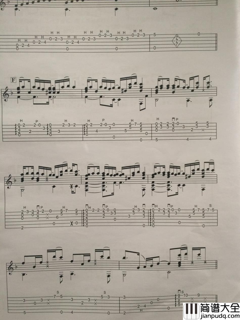 伍伍慧_Bluebird_指弹__吉他谱_Guitar_Music_Score