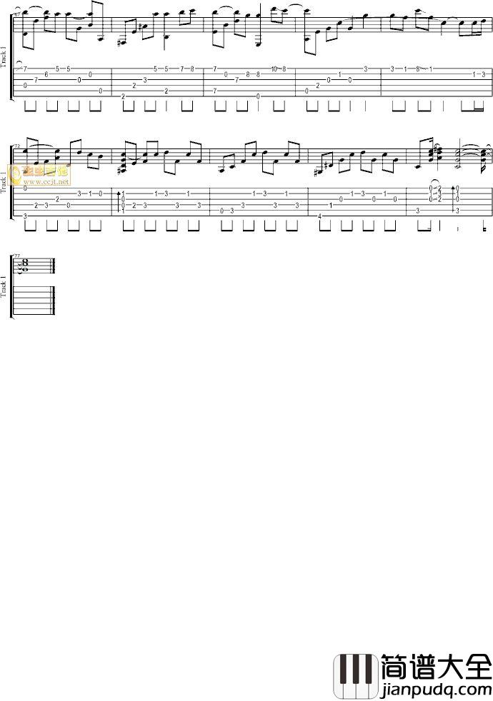 Eyes_On_Me_(Acoustic_Guitar_Version)|吉他谱|图片谱|高清|韩日剧