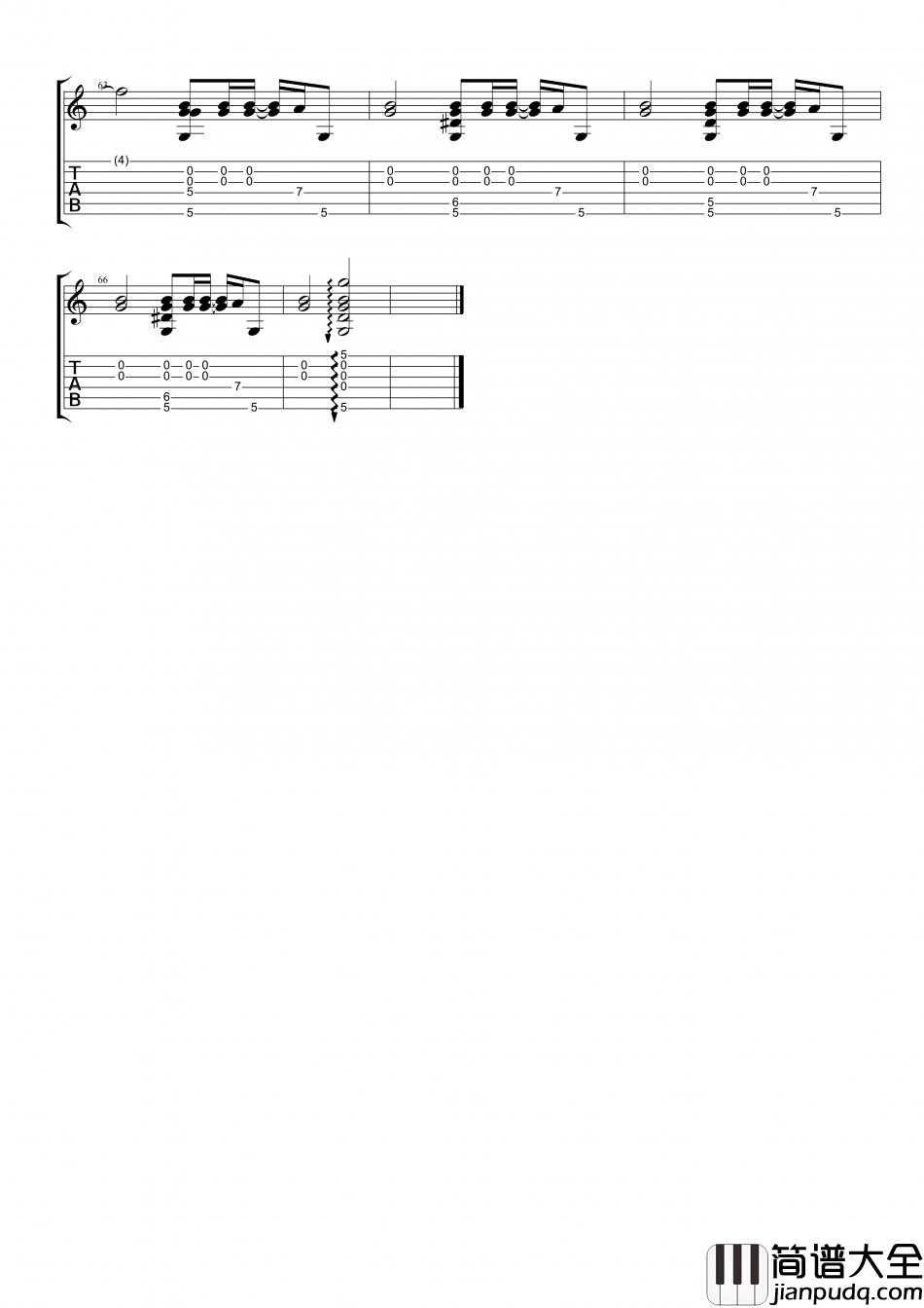 梁文音_分手后不要做朋友_指弹__吉他谱_Guitar_Music_Score